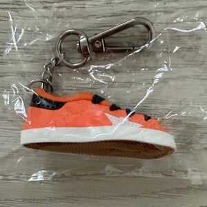 Golden Goose Orange and Black Sneaker Charm for bags